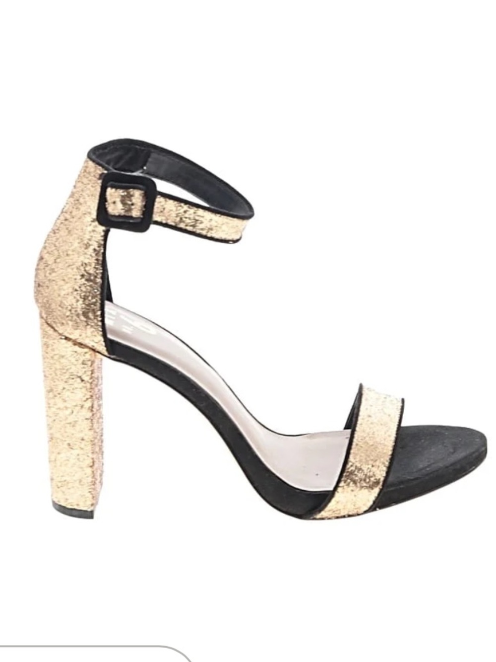 Mix No. 6 black and gold block heels